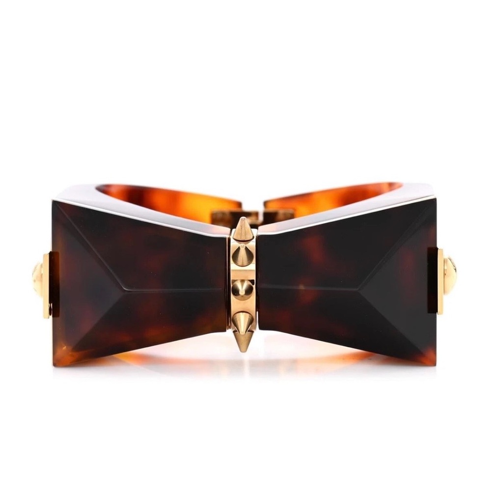 Louis Vuitton Spiky Bow Cuff Tortoise Bracelet Beautiful!! RARE - Picture 14 of 15